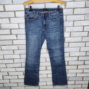 Miss Vigoss Women's Mid- Rise Blue Boot Cut Denim Jeans Size 10